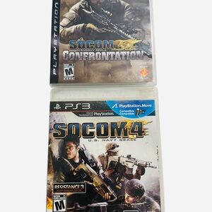 SOCOM PS3 Bundle - Confrontation & SOCOM 4 - CIB Tested & Working